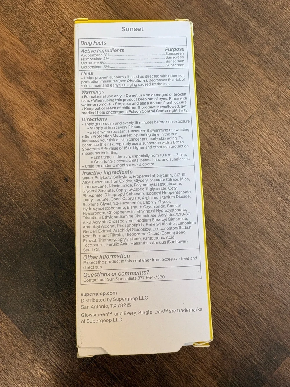 Supergoop Glow Screen Sunset 1.7 fl. oz. NWT